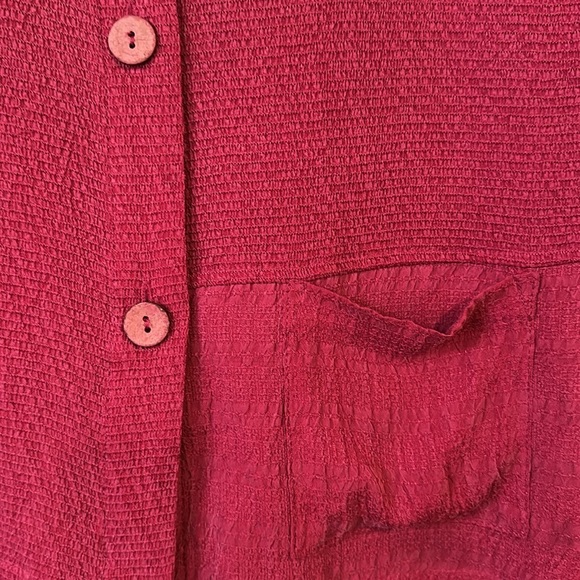 CITY WEAR | Vintage Elegant Burgendy Rayon Women's Skirt Set - Picture 3 of 16